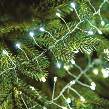 GHIRLANDĂ LUMINA ZÂNELOR 300LED, 3m, ALB RECE PRINTAT CU CABLU DE CUPRU