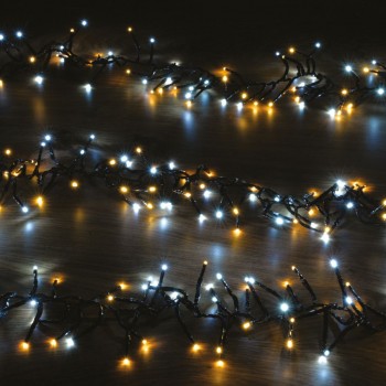 SIR LUMINOS JIN-JANG 500LED, 5m, ALB CALD LI RECE, CU CABLU NEGRU